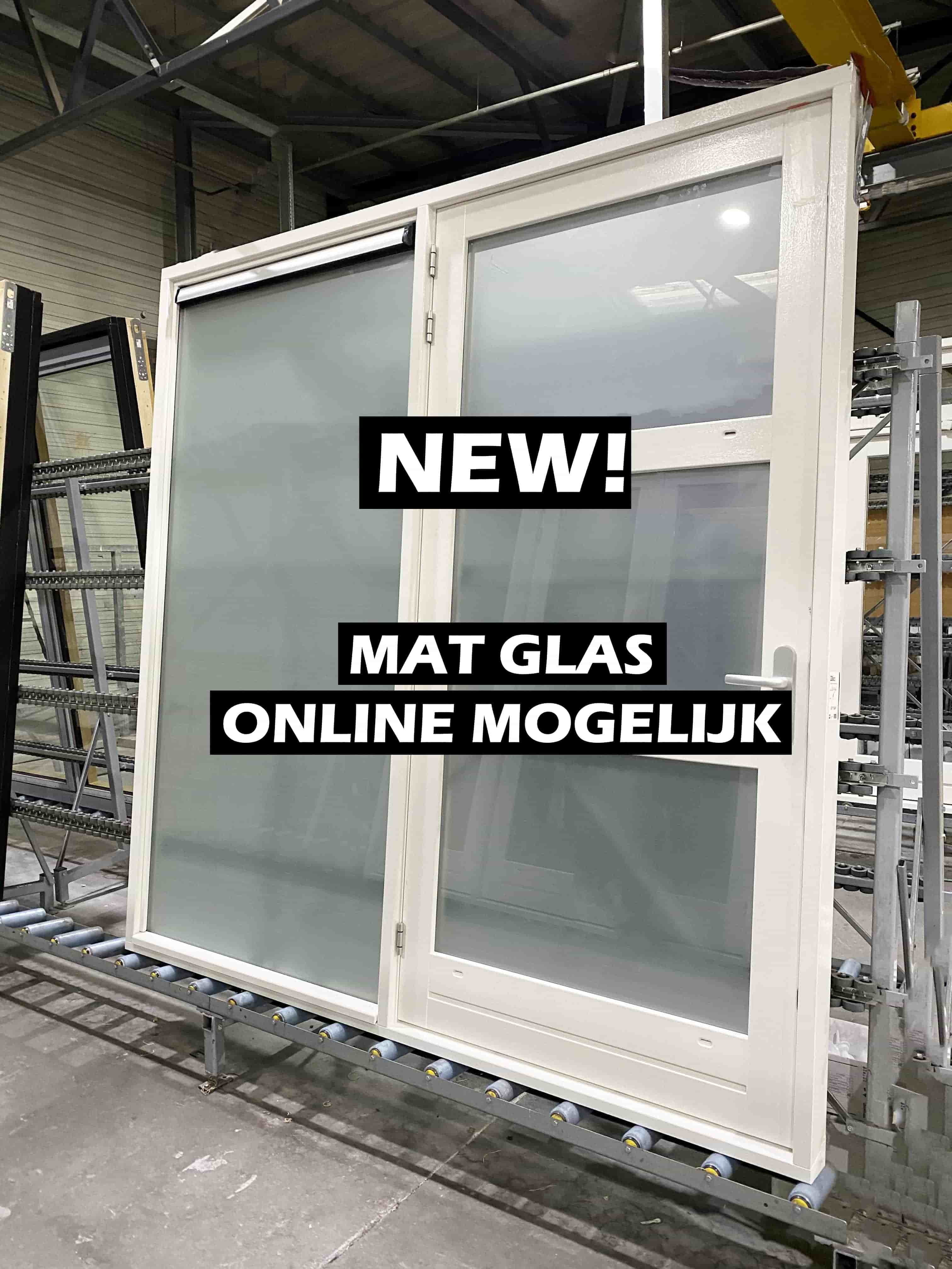 strategie dempen strijd Houten kozijn met Mat Glas Nu Online Mogelijk | Kozijnshop.nl